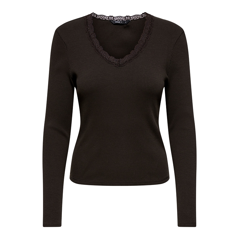 Only ONLSARA SHARAI LS VNECK TOP JRS