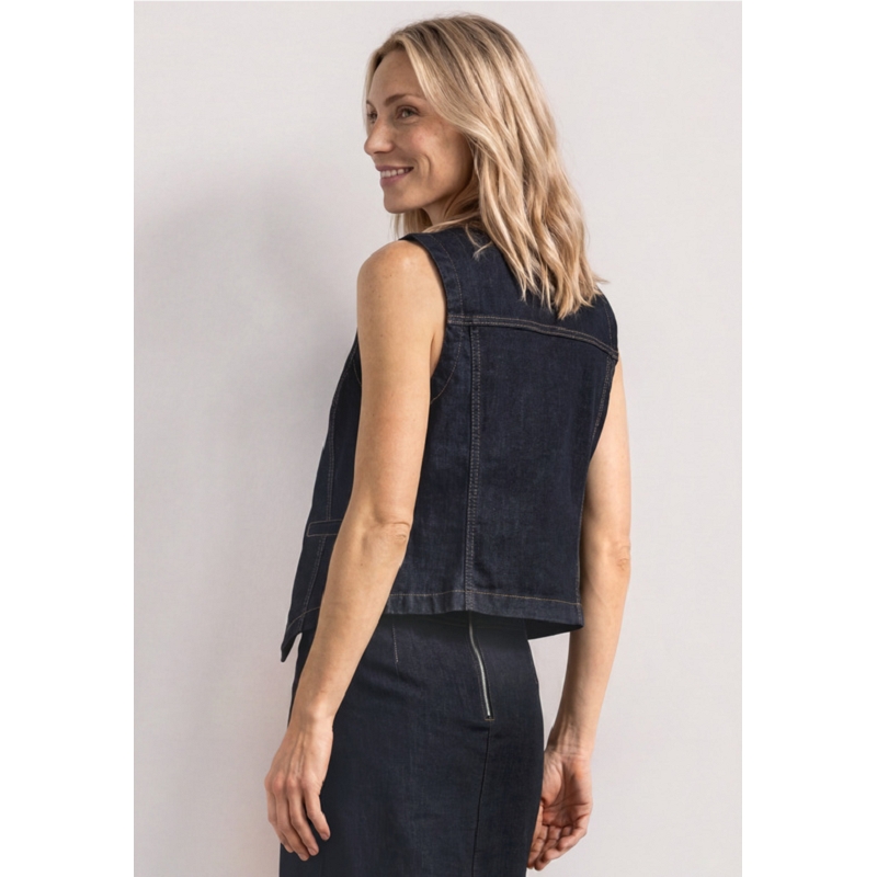 Street one STYLE DENIM,VEST,RINSE WASHED3506801_3