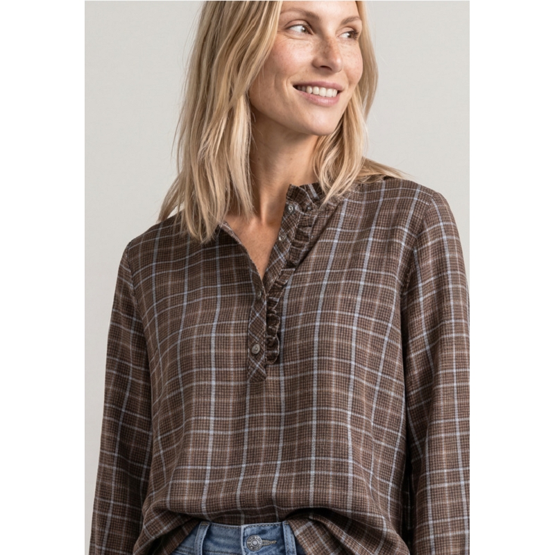 Street one CHECK FEMININE BLOUSE W