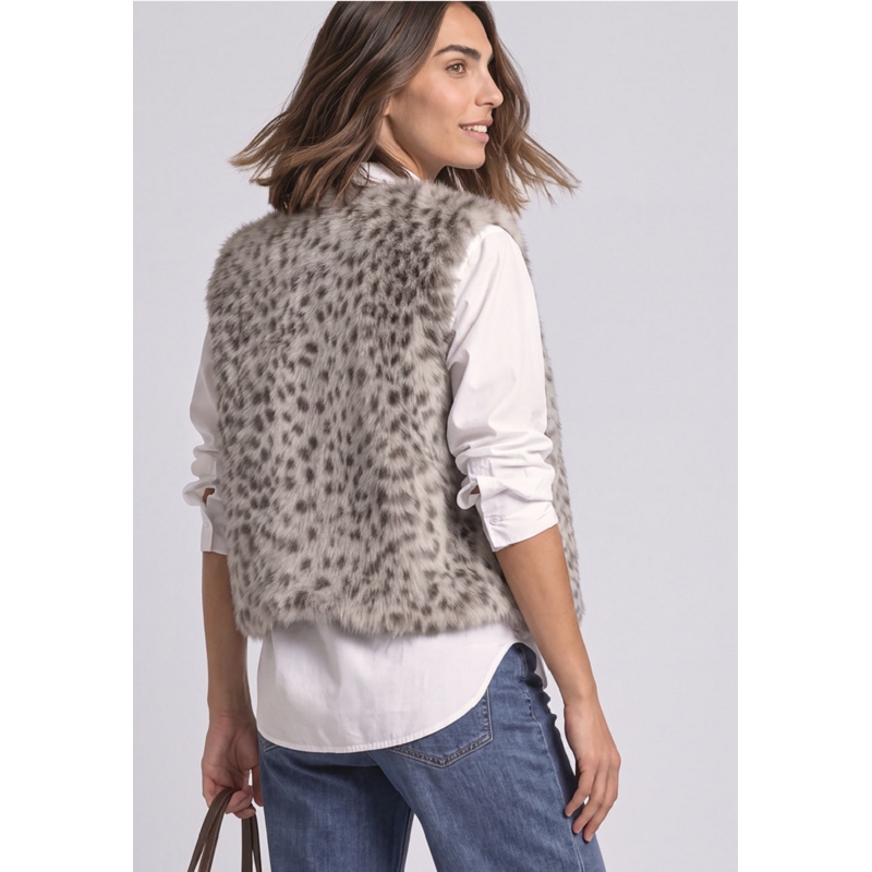 Street one FAKE FUR VEST W. AOP3513101_3