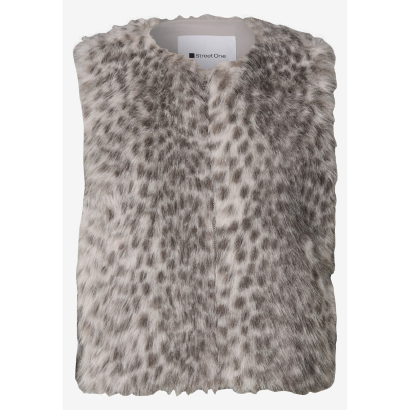 Street one FAKE FUR VEST W. AOP3513101_4