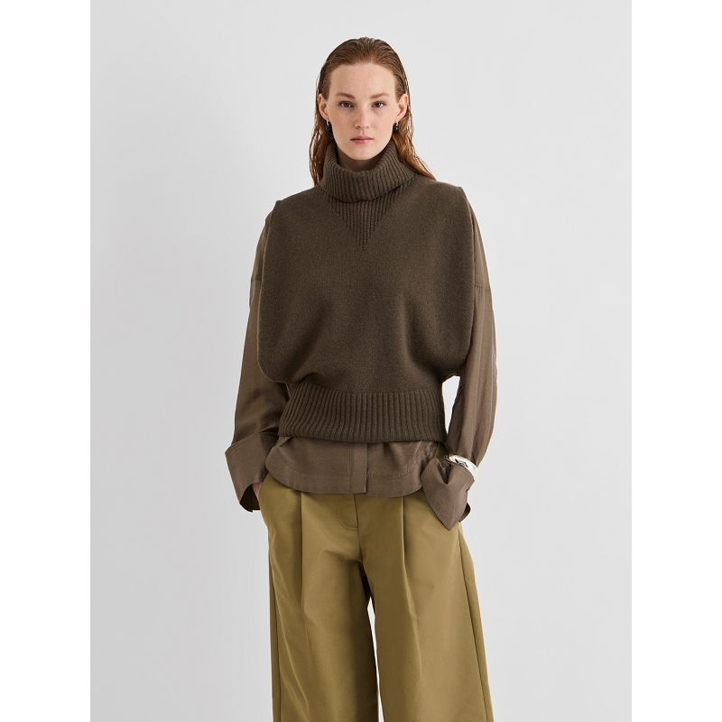Rouge edit ROUCLEO ROLL NECK KNIT VESTPF