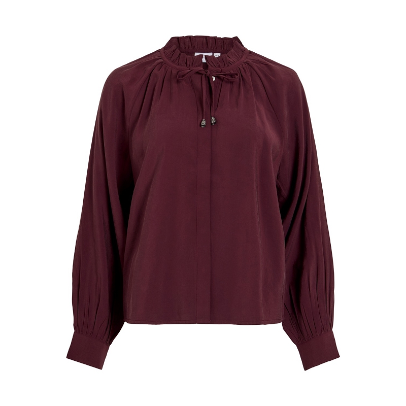 Vila VIENGLY LS RUFFLE COLLAR SHIRTRF