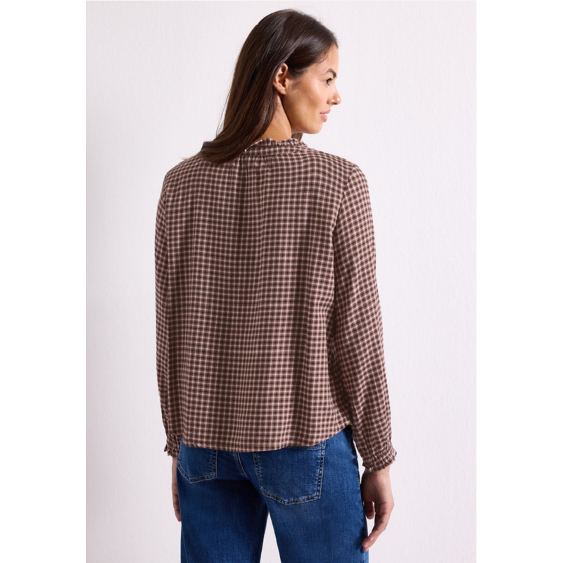 Street one YD CHECK BLOUSE W FRILL DETAILS3565601_3