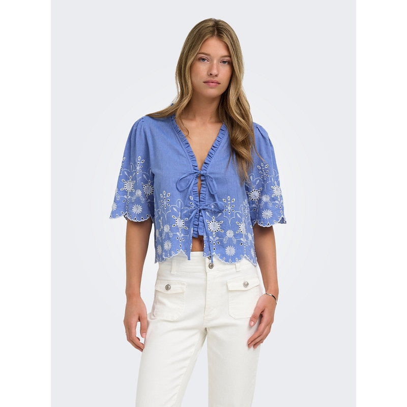 Only ONLMIFFY SS EMB TIE TOP NOOS3577101_2