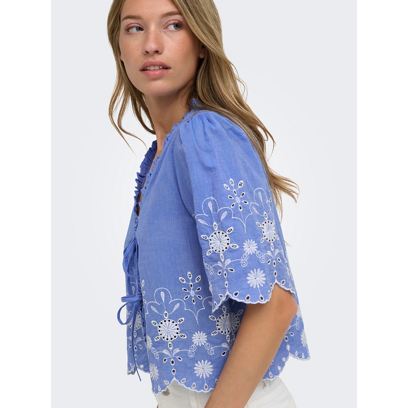 Only ONLMIFFY SS EMB TIE TOP NOOS3577101_3