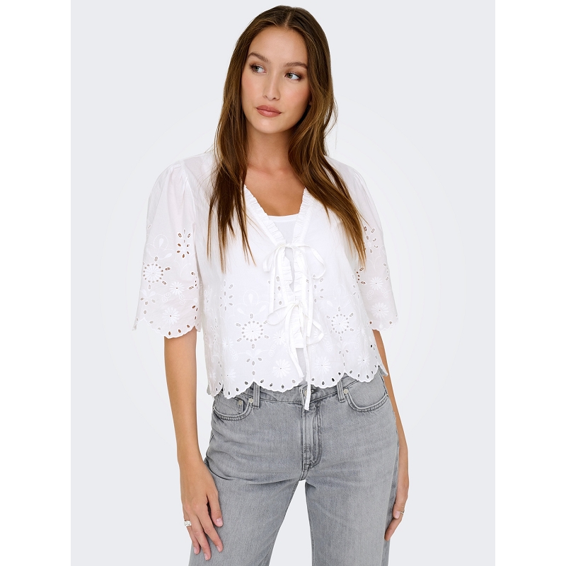 Only ONLMIFFY SS EMB TIE TOP NOOS