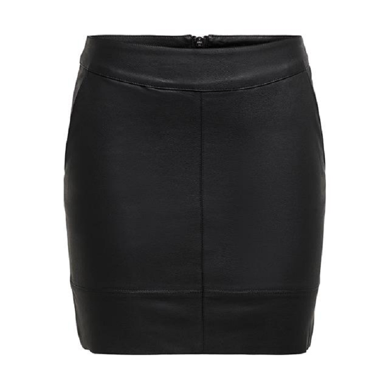 Only BASE FAUX LEATHER SKIRT OTW NOOS