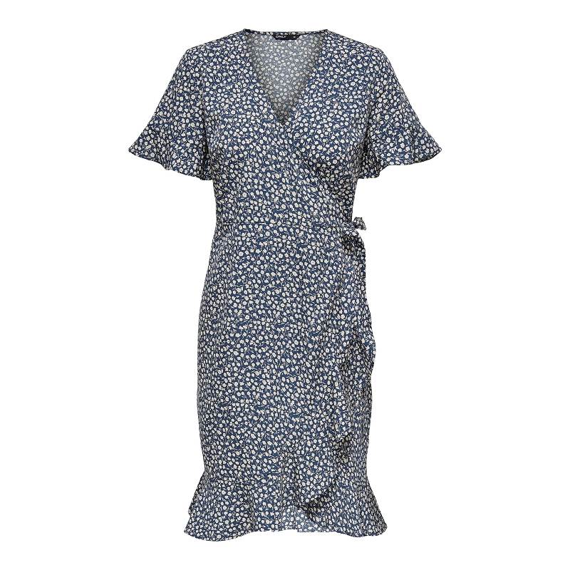 Only OLIVIA SS WRAP DRESS WVN NOOS
