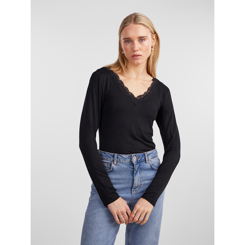 Pieces BARBERA LS LACE TOP NOOS BC8836301_2