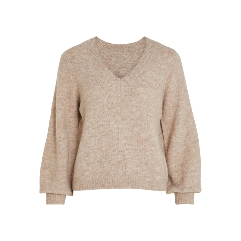 Vila VIJAMINA REV VNECK LS KNIT TOP NOOS