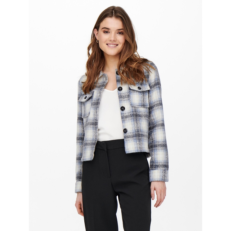 Only LOU SHORT CHECK JACKET OTW8840701_2