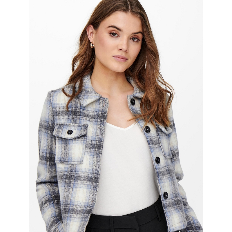 Only LOU SHORT CHECK JACKET OTW8840701_3