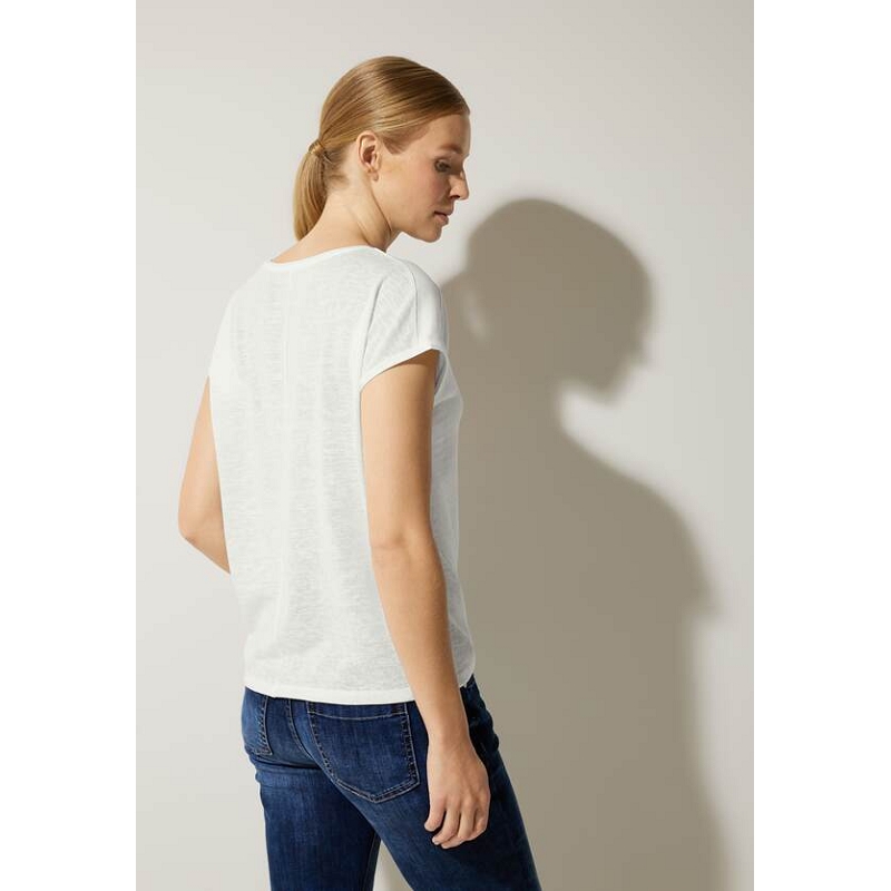 Street one QR LTD LINEN LOOK SHIRT W.WOVEN INSERT8871601_3