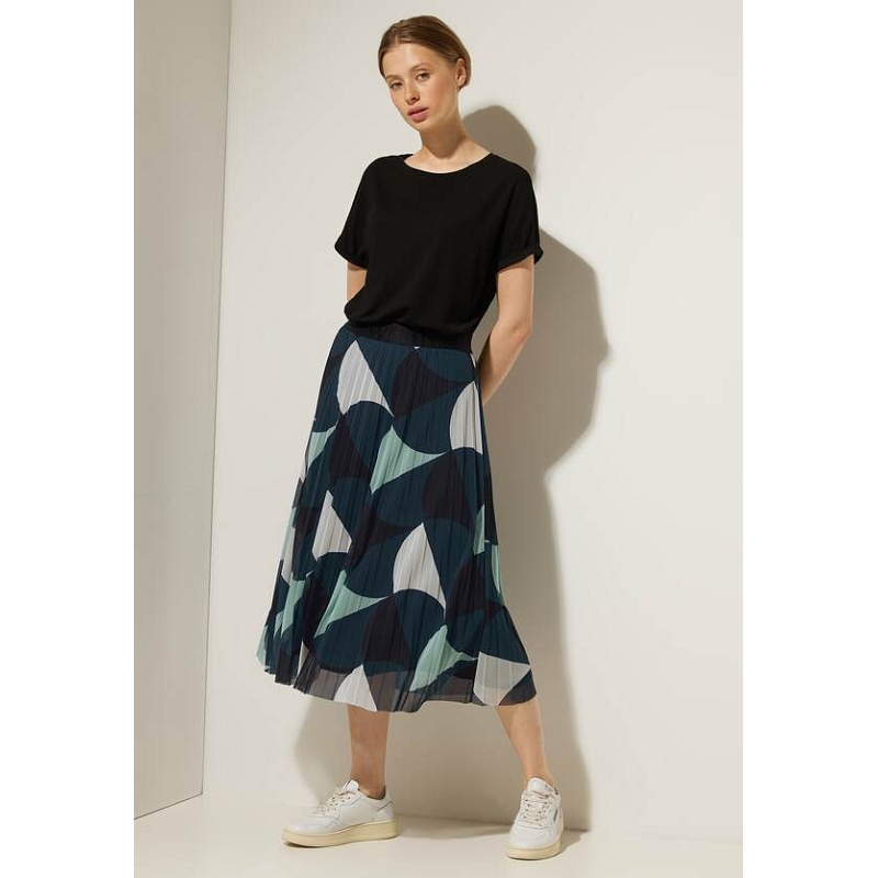 Street one MIDI MESH PLISSÉE_PRINT8872101_3