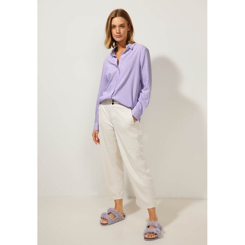 Street one STRIPED SEERSUCKER LONGBLOUSE8888401_2