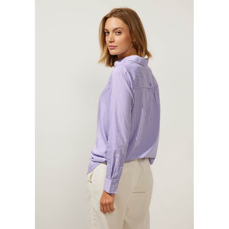 Street one STRIPED SEERSUCKER LONGBLOUSE8888401_3