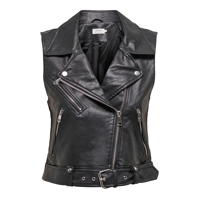 Only VERA FAUX LEATHER WAISTCOAT OTW NOOS
