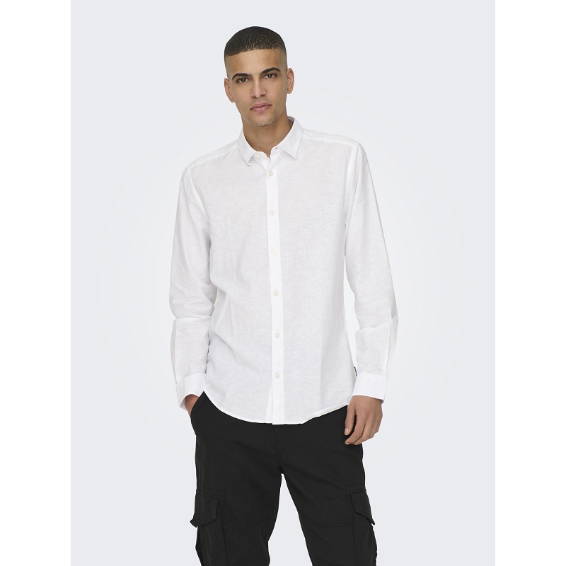 Only and sons ONSCAIDEN LS SOLID LINEN SHIRT NOOS