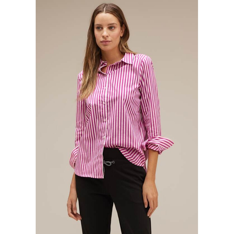 Street one QR STRIPED OFFICE BLOUSE8975501_2