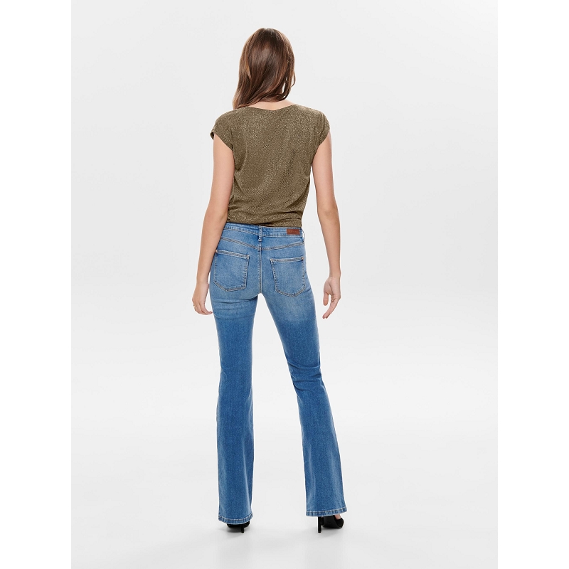 Only SILVERY SS V NECK LUREX TOP9281802_3