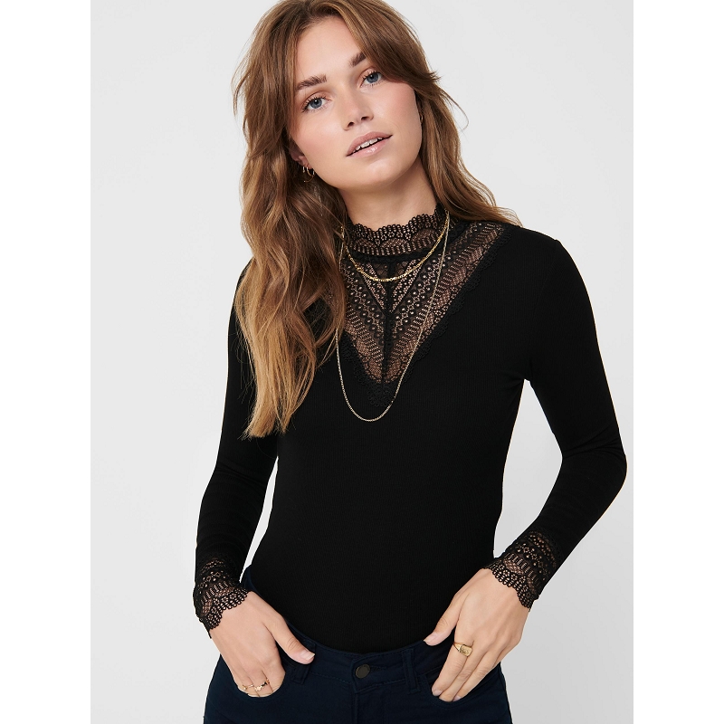 Only TILDE LS HIGH NECK LACE TOP9282401_2