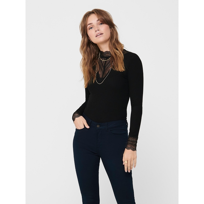 Only TILDE LS HIGH NECK LACE TOP9282401_3