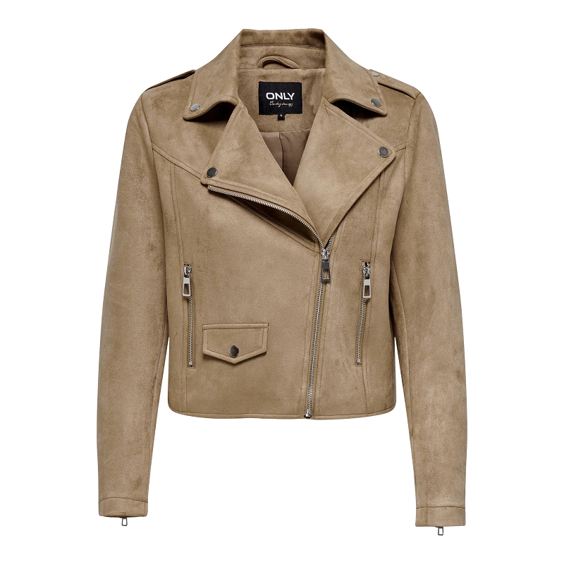 Only SCOOTIE FAUX SUEDE BIKER