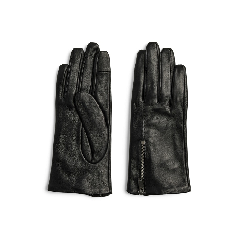 Pieces PCNARA LEATHER ZIP SMART GLOVES