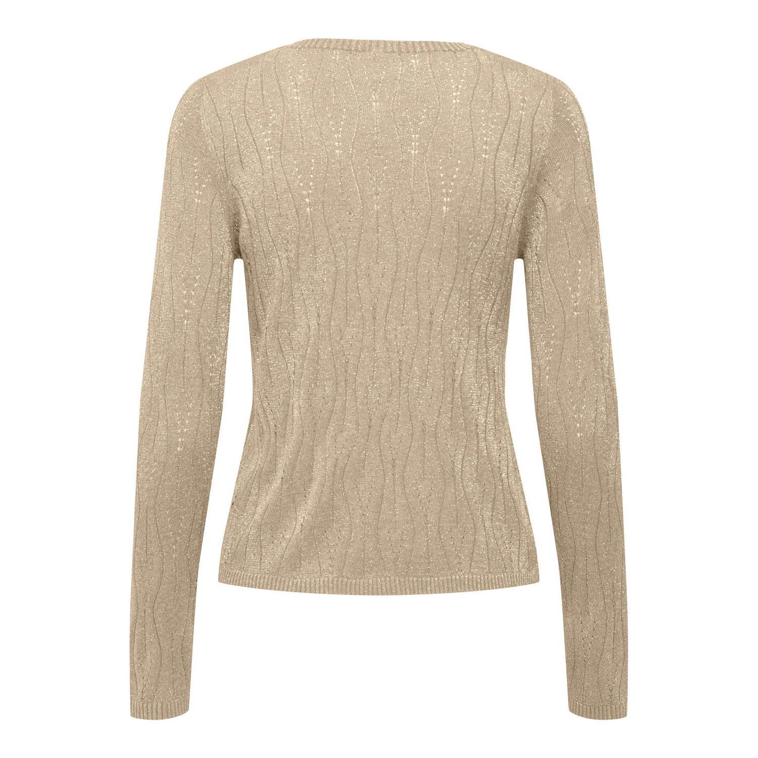 ONLY ONLAGA SL GLITTER O NECK Top KNT Dames Maat XL