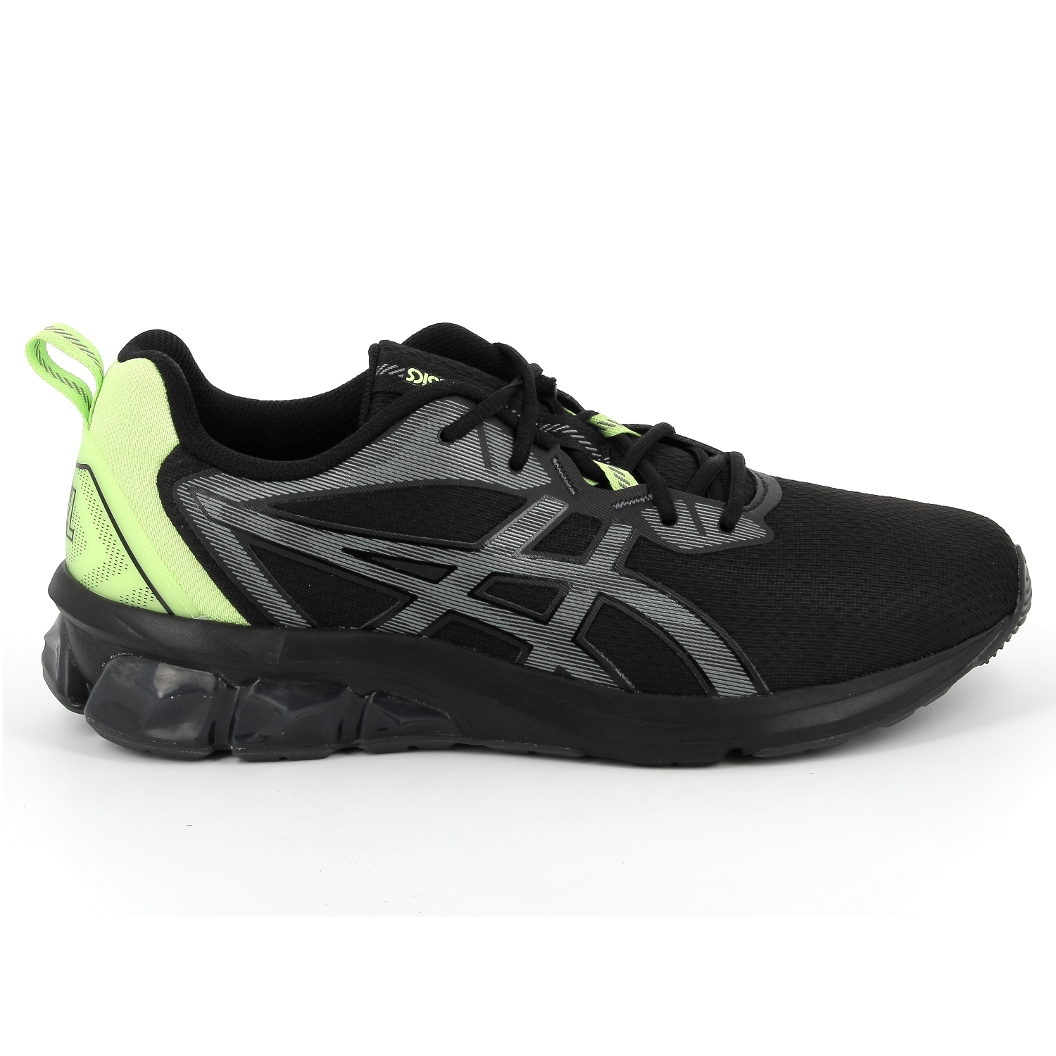 Le carre de la mode Asics homme gel quantum 90 iv noir vert toile mesh chaussures