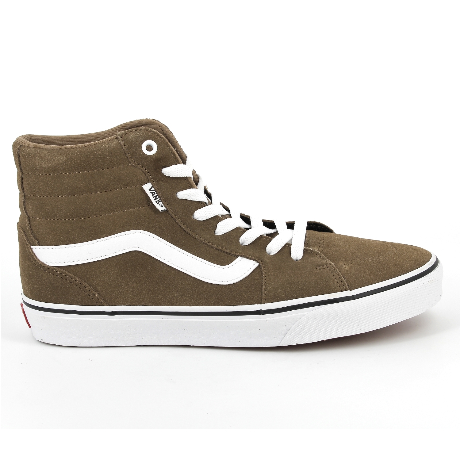 Le carre de la mode Vans homme filmore hi marron clair croute de cuir chaussures